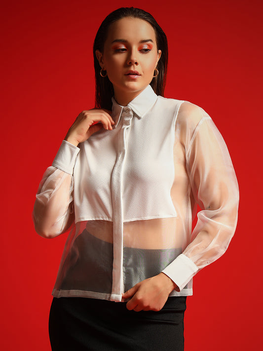 TANDUL  Women Regular Fit Solid Spread Collar Casual Shirt