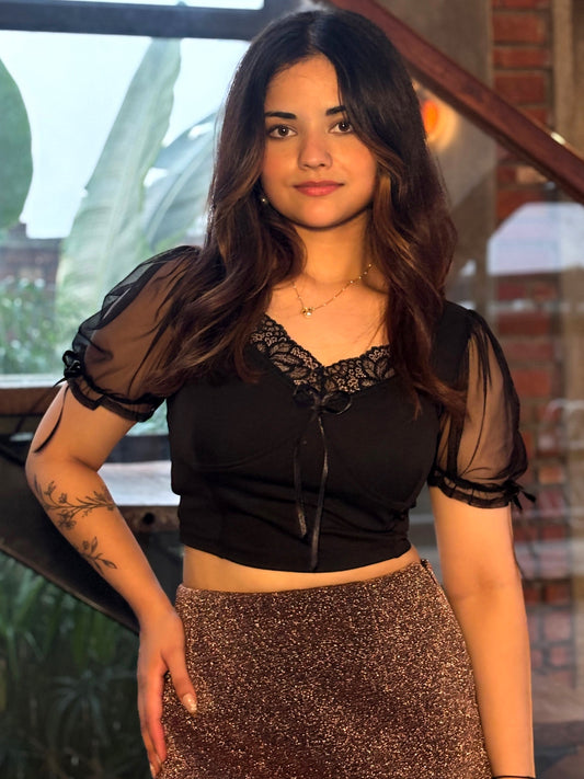 TANDUL Stunning Black Top