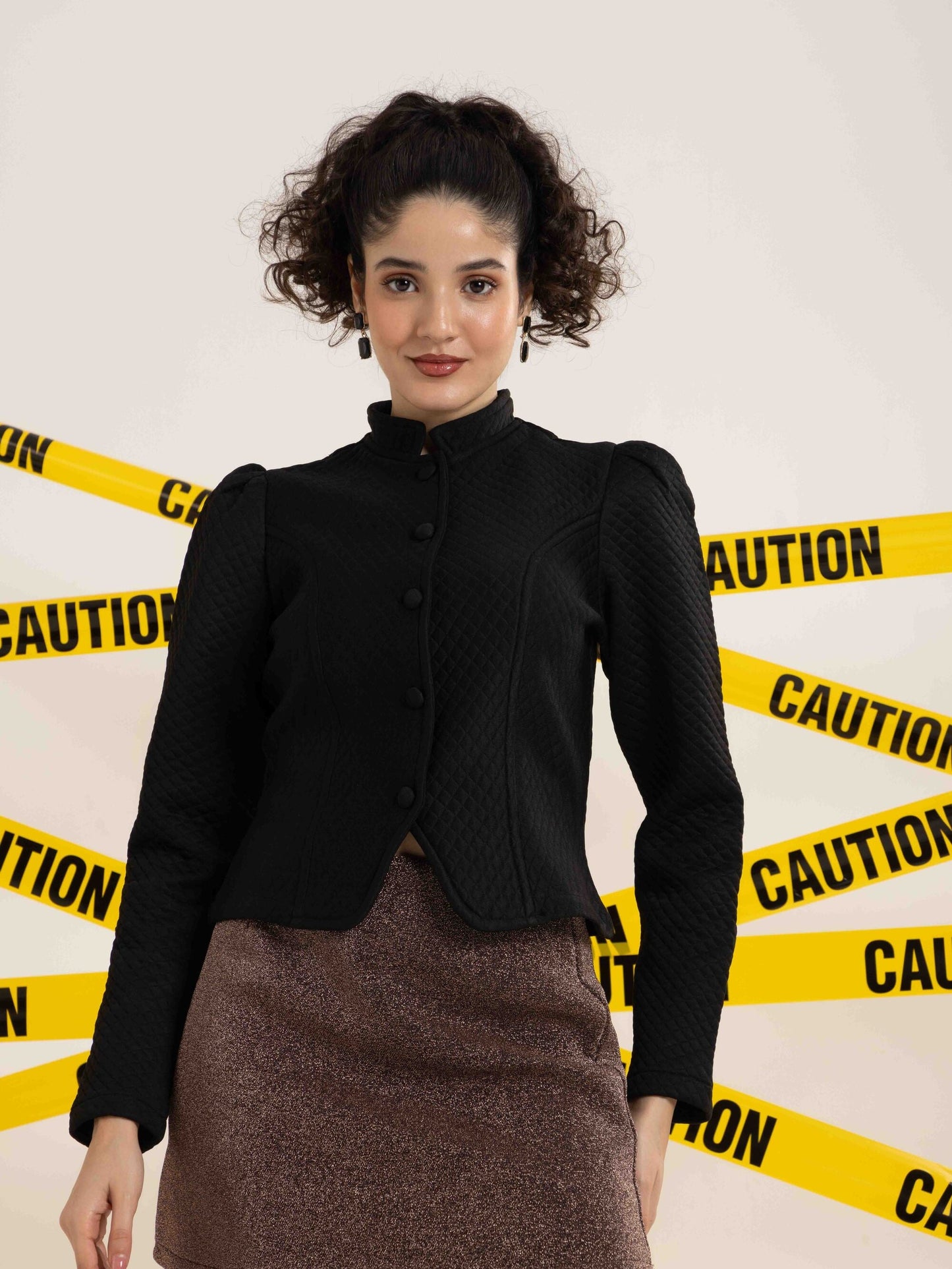 TANDUL Women Sleek Black Jacket