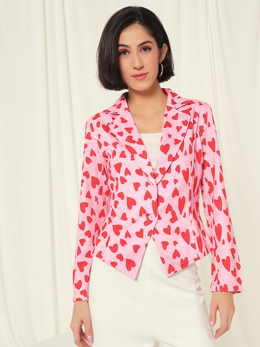 TANDUL  Fleece Printed Coat For Women