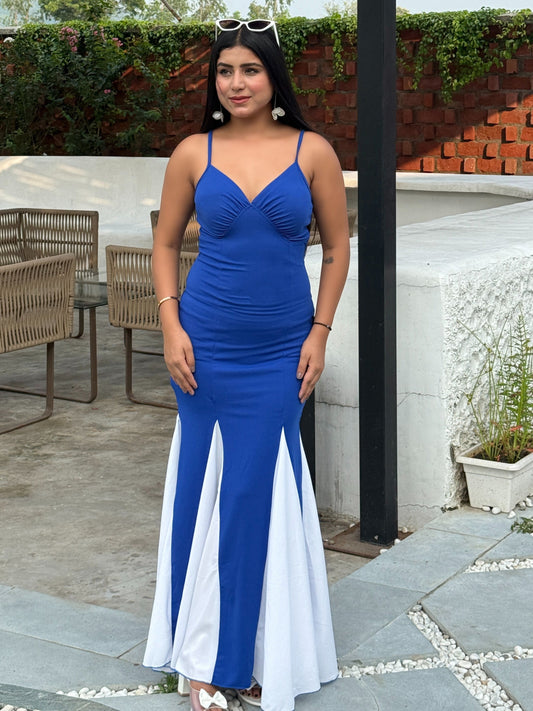 TANDUL Women Stunning Blue Flair Dress