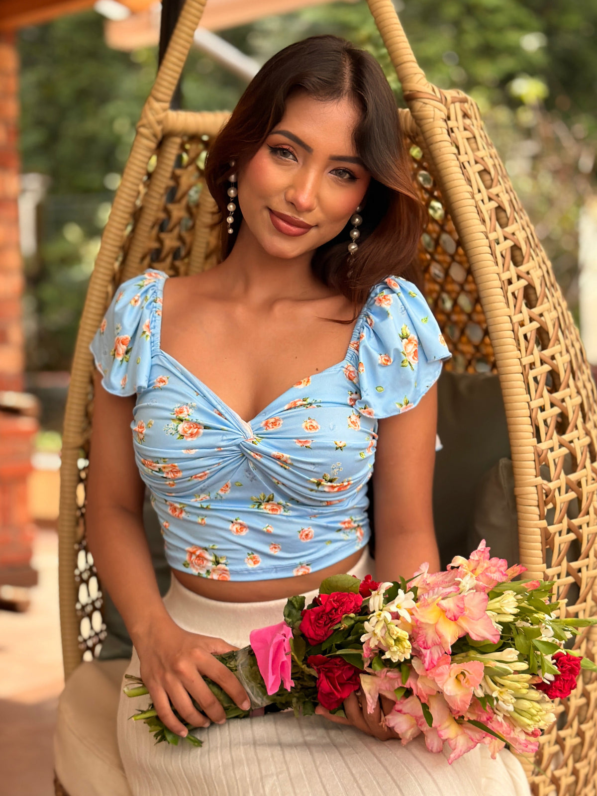 TANDUL Women Dreamy Floral Crop Top