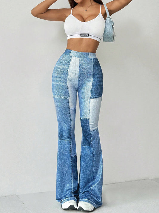 TANDUL  Women Regular Fit Light Blue Lycra Blend Trousers