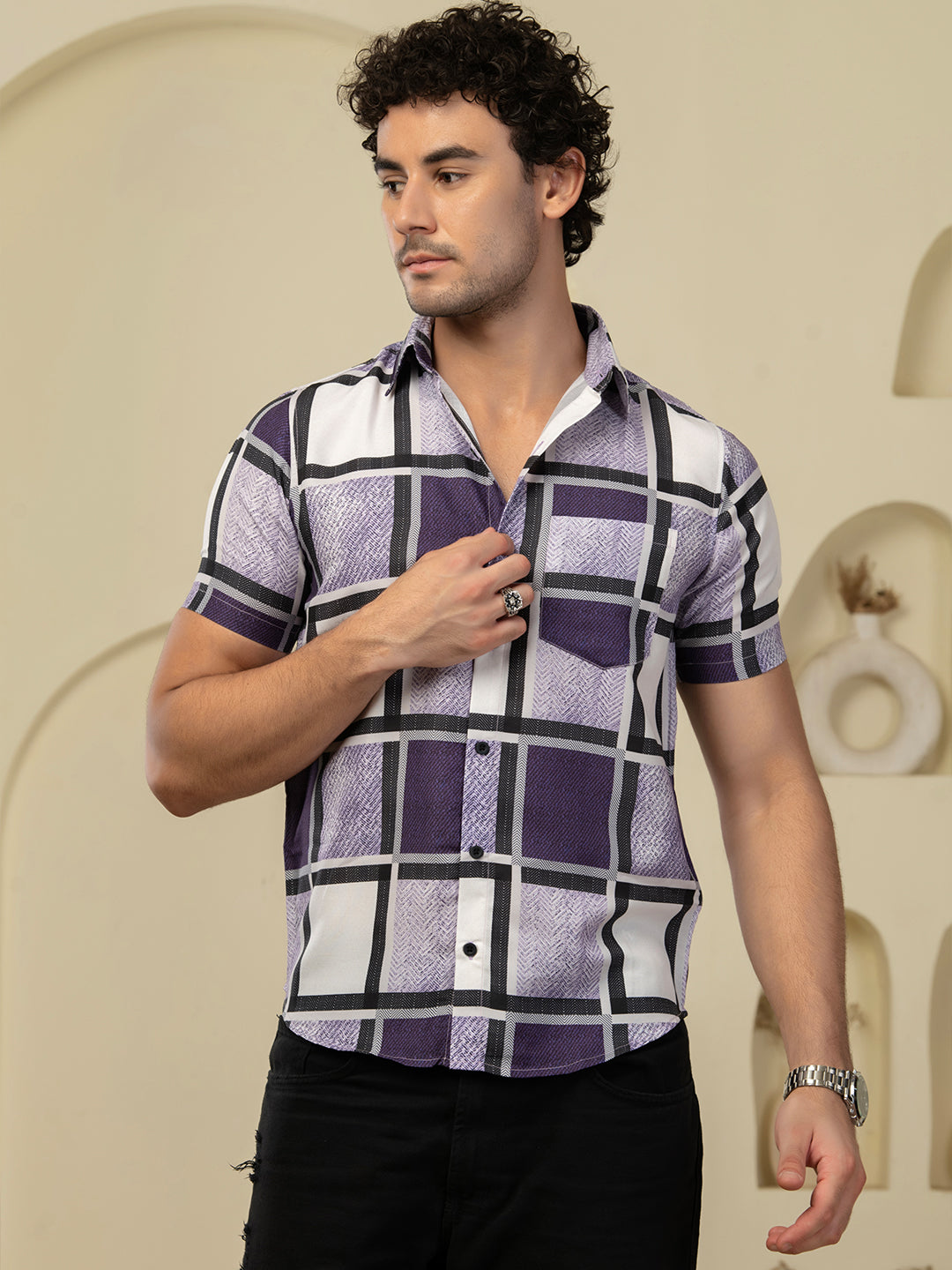 TANDUL Men Printed Casual Multicolor Shirt