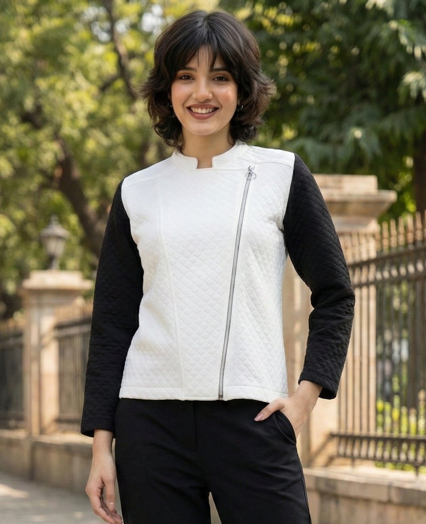 TANDUL Women Solid Quilted Jacket