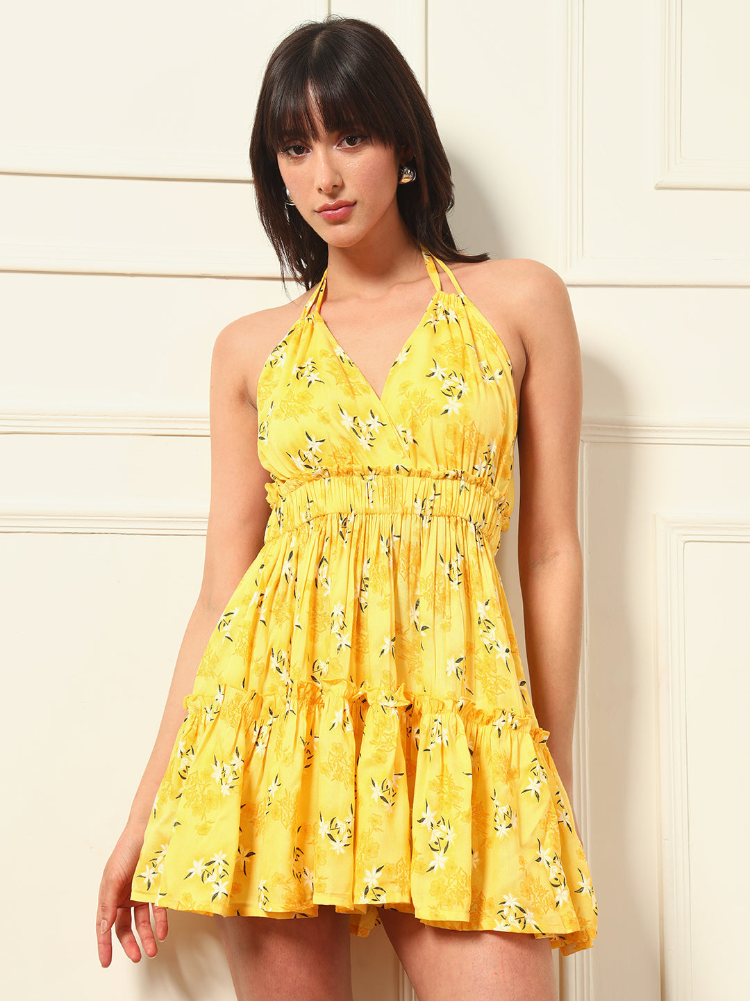 TANDUL Women Yellow Floral Printed Dress