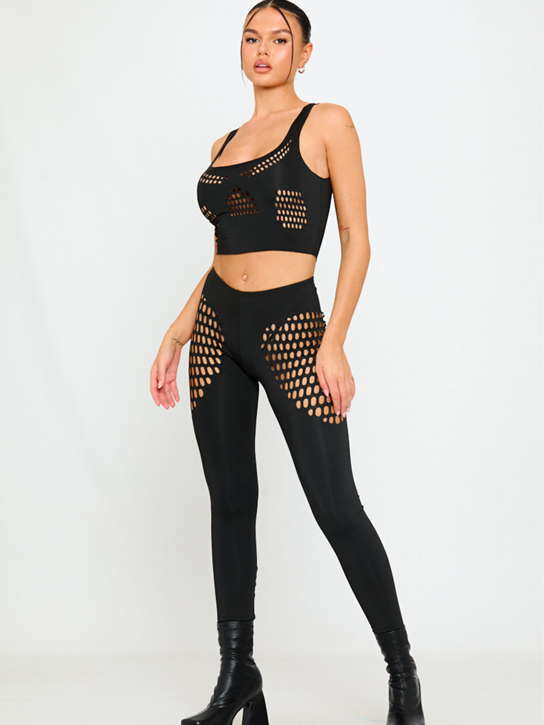 ELTIRE Women's Polyimide Two piece Body Stocking