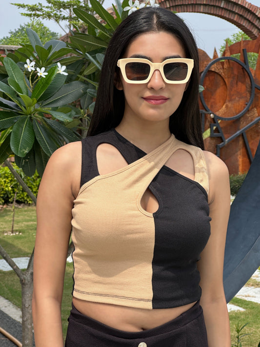 TANDUL Women Stylish Rib Crop Top