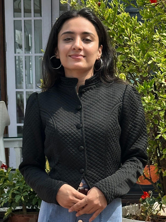 TANDUL Women Sleek Black Jacket