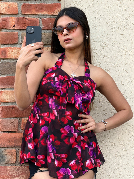 TANDUL Women Enchanting Floral Georgette Top