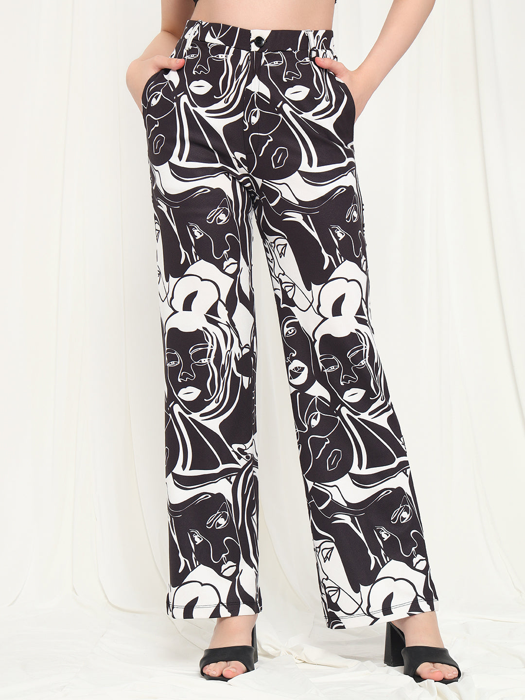 TANDUL  Women Regular Fit Black Lycra Blend Trousers