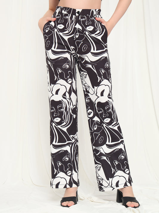 TANDUL  Women Regular Fit Black Lycra Blend Trousers