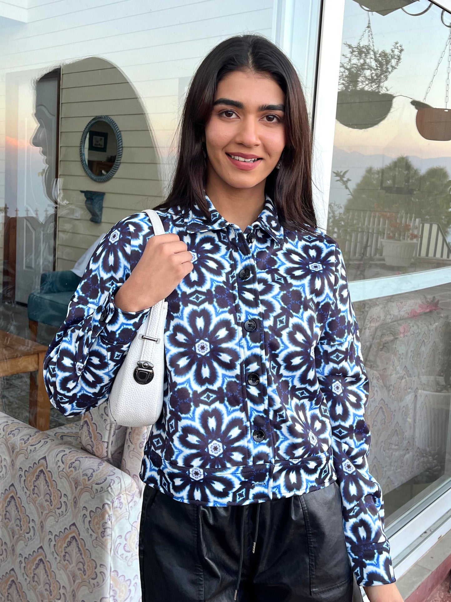 TANDUL Women Blue Floral Jacket