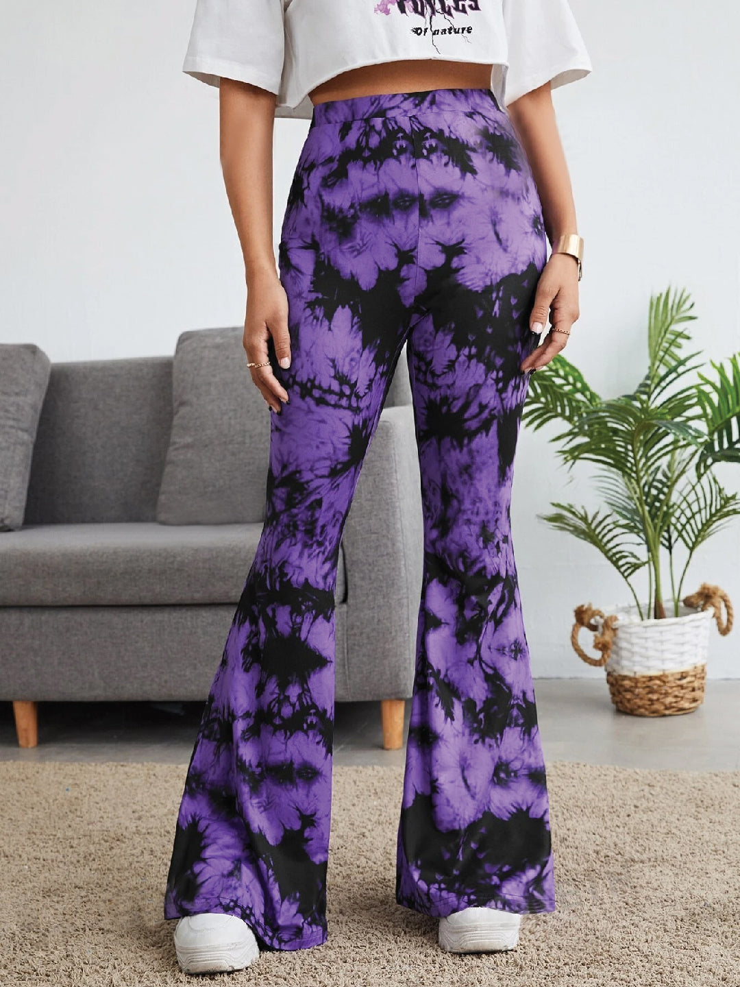 TANDUL  Women Regular Fit Purple Lycra Blend Trousers