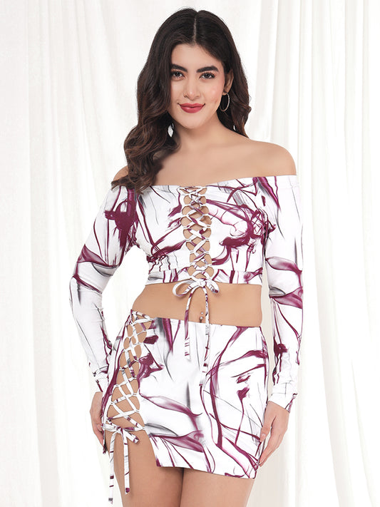 TANDUL Top Skirt Co-ords Set