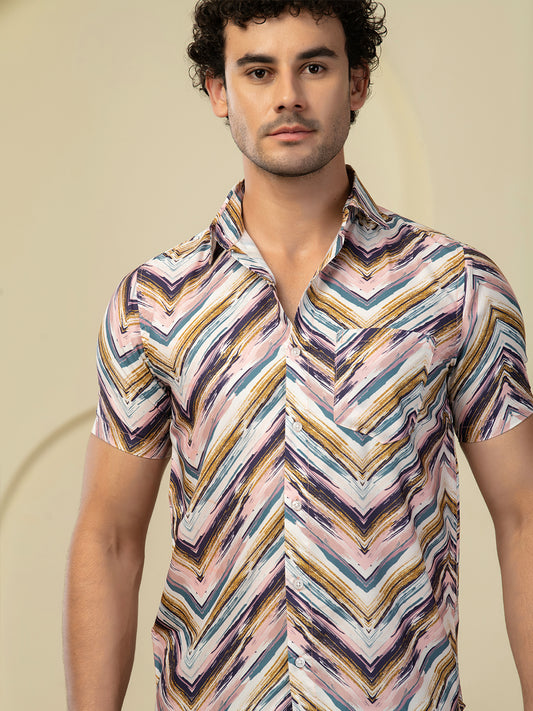 TANDUL Men Printed Casual Multicolor Shirt