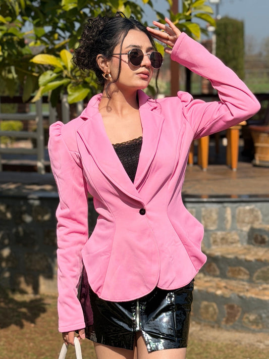 TANDUL Women Pink Solid Blazer