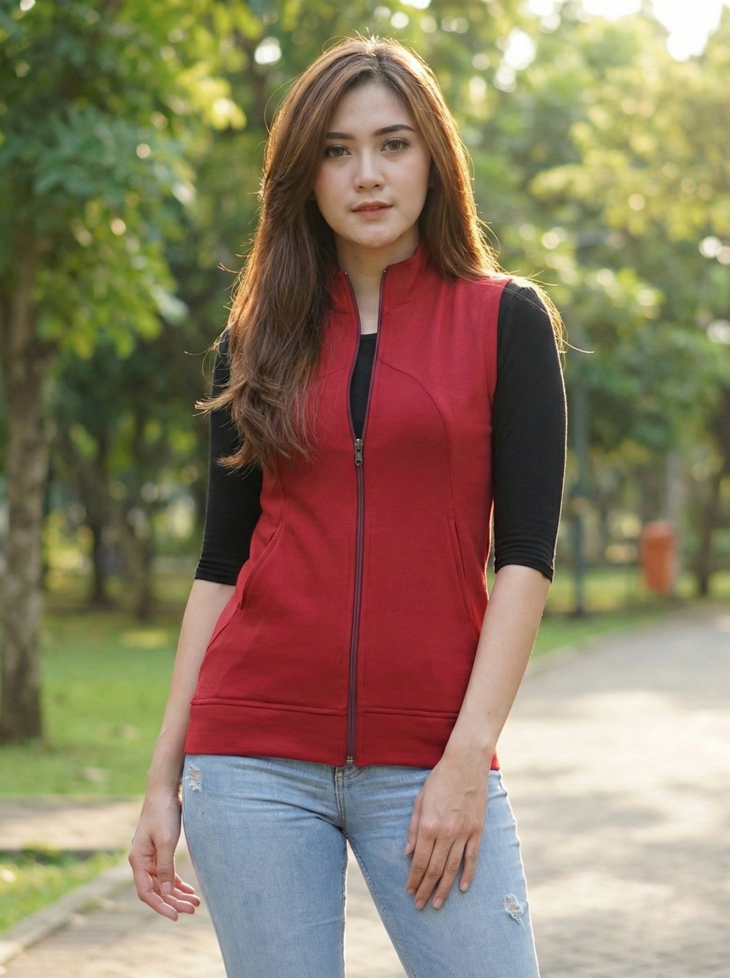 TANDUL Sleeveless Solid Women Jacket