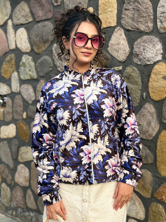 TANDUL Women Floral Print Puffer Jacket
