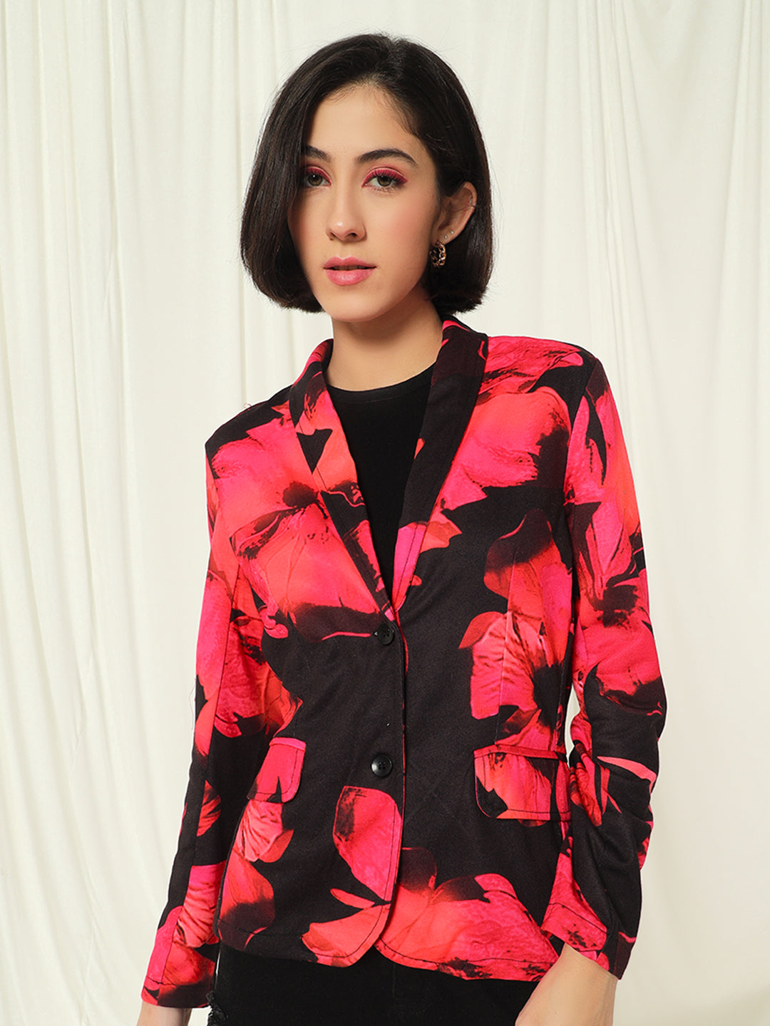 TANDUL  Fleece Printed Coat For Women