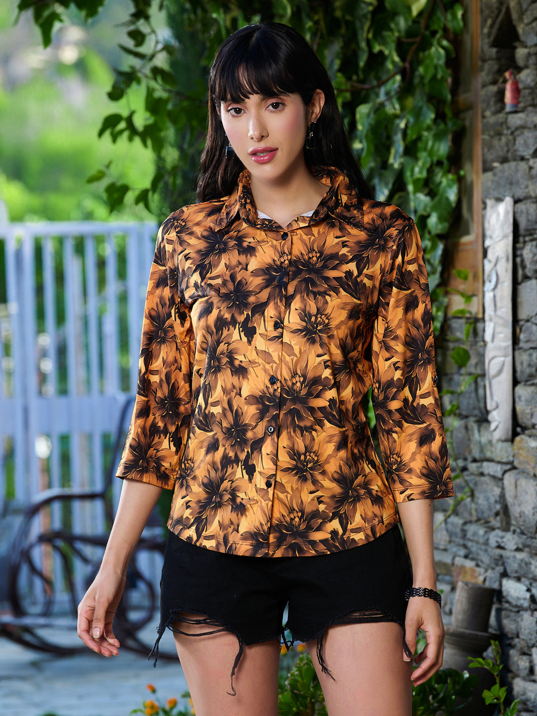 TANDUL Women Sunflower Printed Shirt