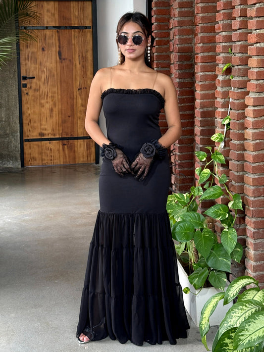 TANDUL Women Black Long Dress