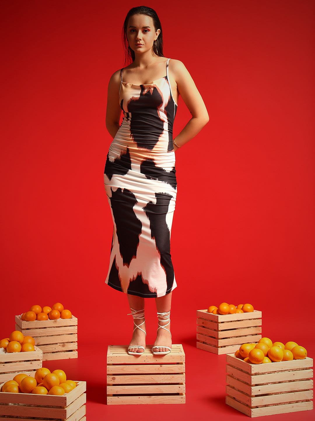 TANDUL  Women Bodycon Beige Dress