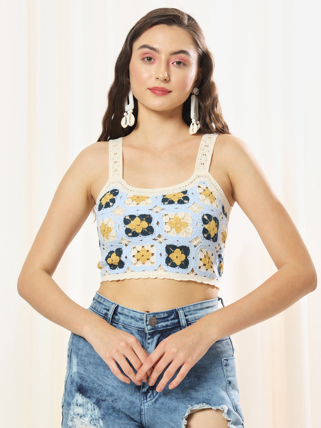 TANDUL  Casual Sleeveless Printed Women Multicolor Top