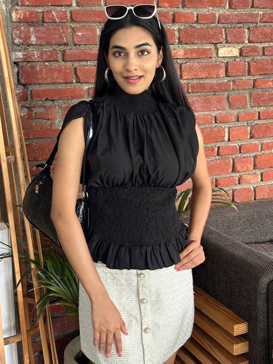 TANDUL Women Elegant Black Top