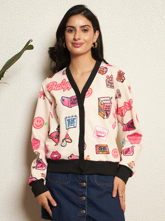 TANDUL Women Cartoon Printed Jacket