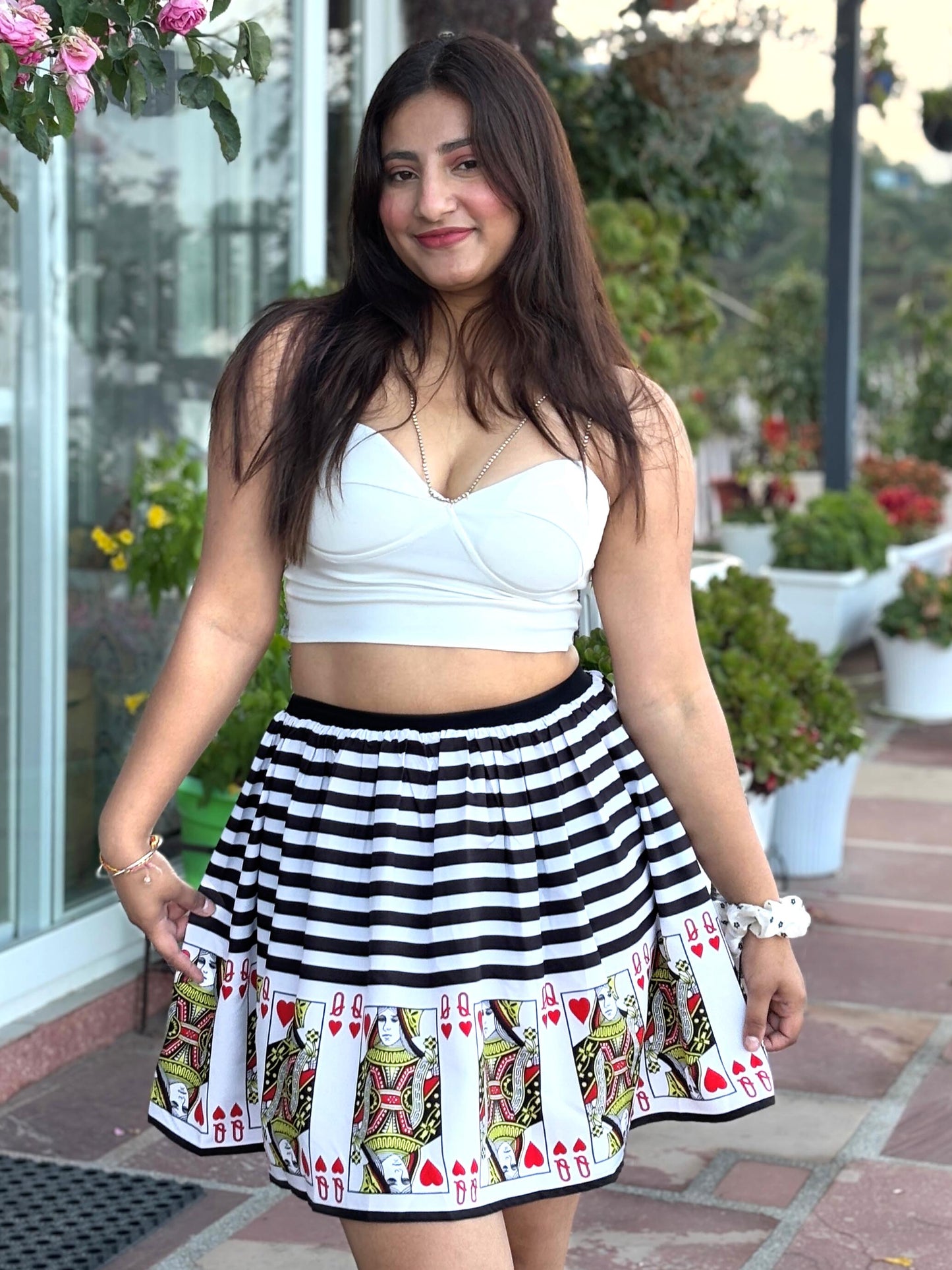 TANDUL Women Playful Cards Printed Skirt