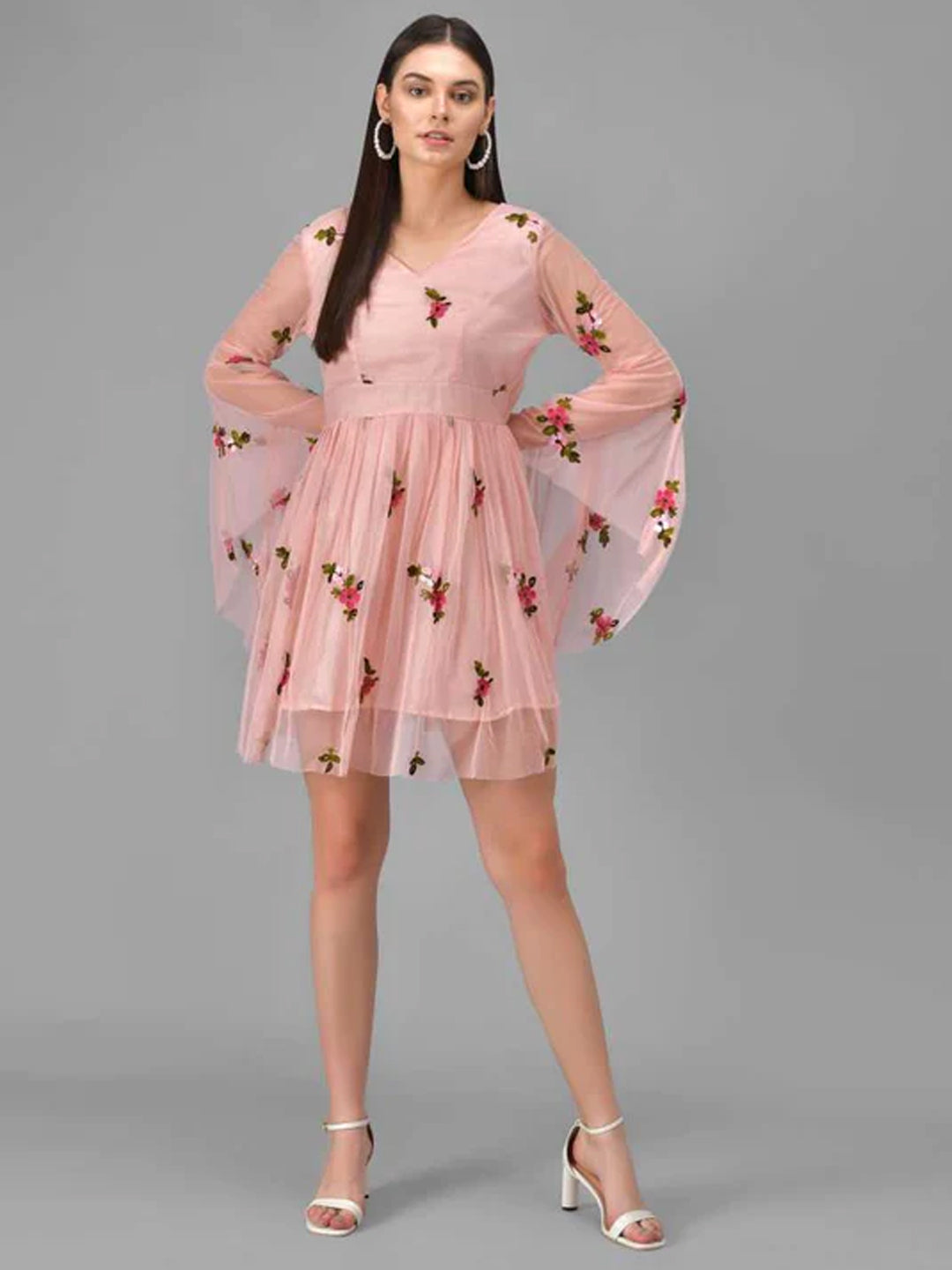 Women A-line Pink Dress