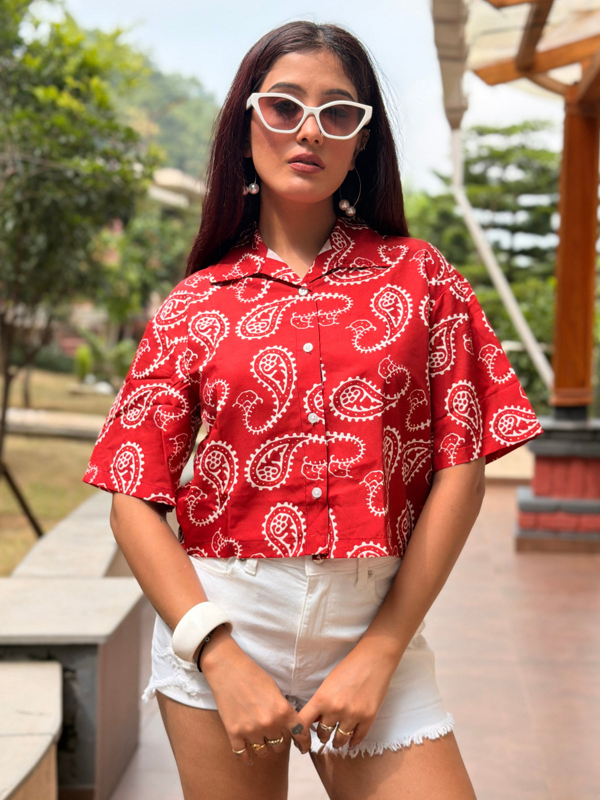 TANDULWomen Maroon Paisley Printed Shirt