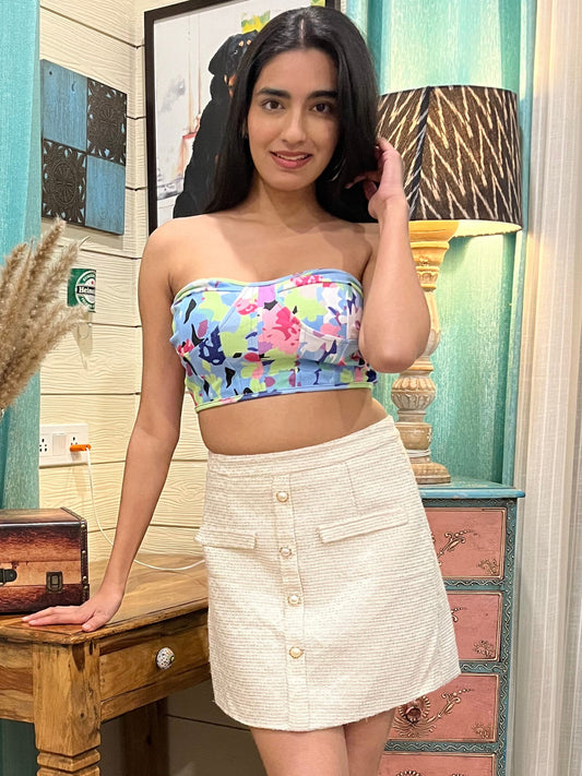 TANDUL Casual Sleeveless Printed Women Multicolor Top