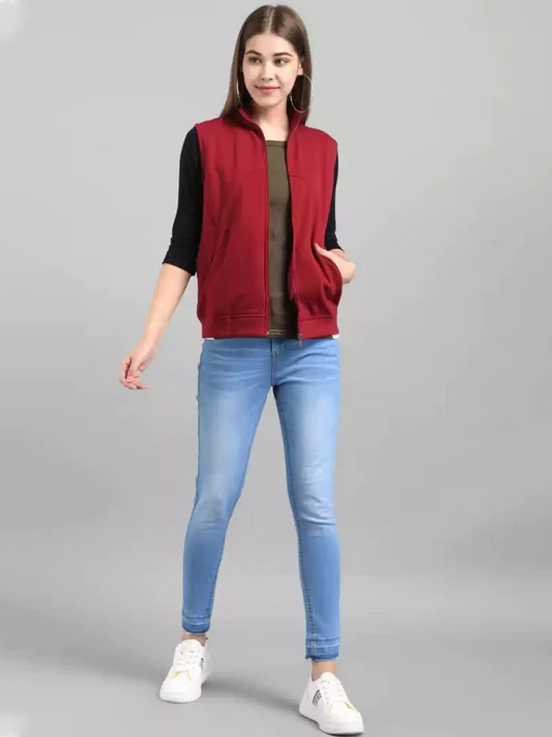 TANDUL  Sleeveless Solid Women Jacket