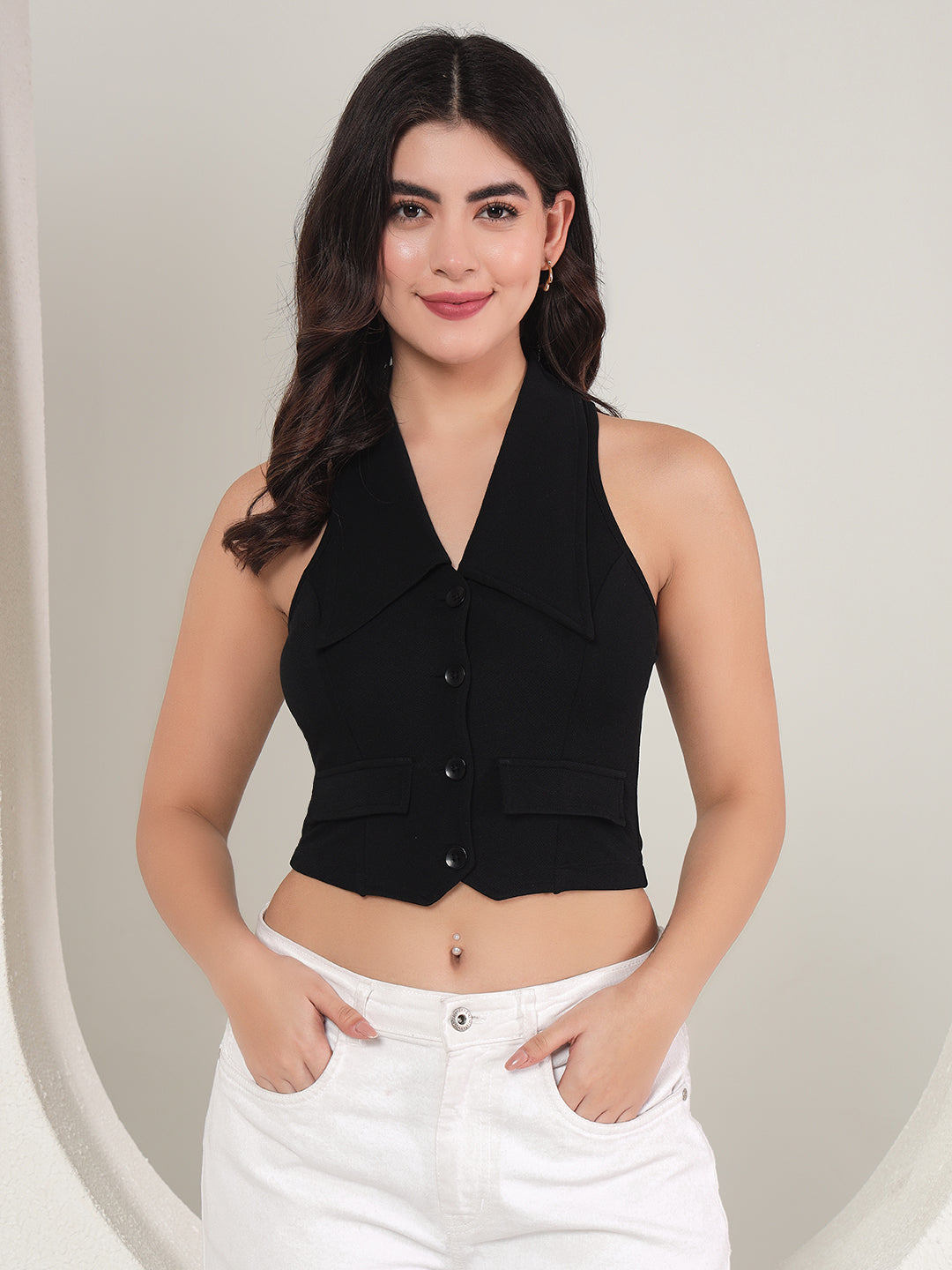 TANDUL  Solid Women Waistcoat