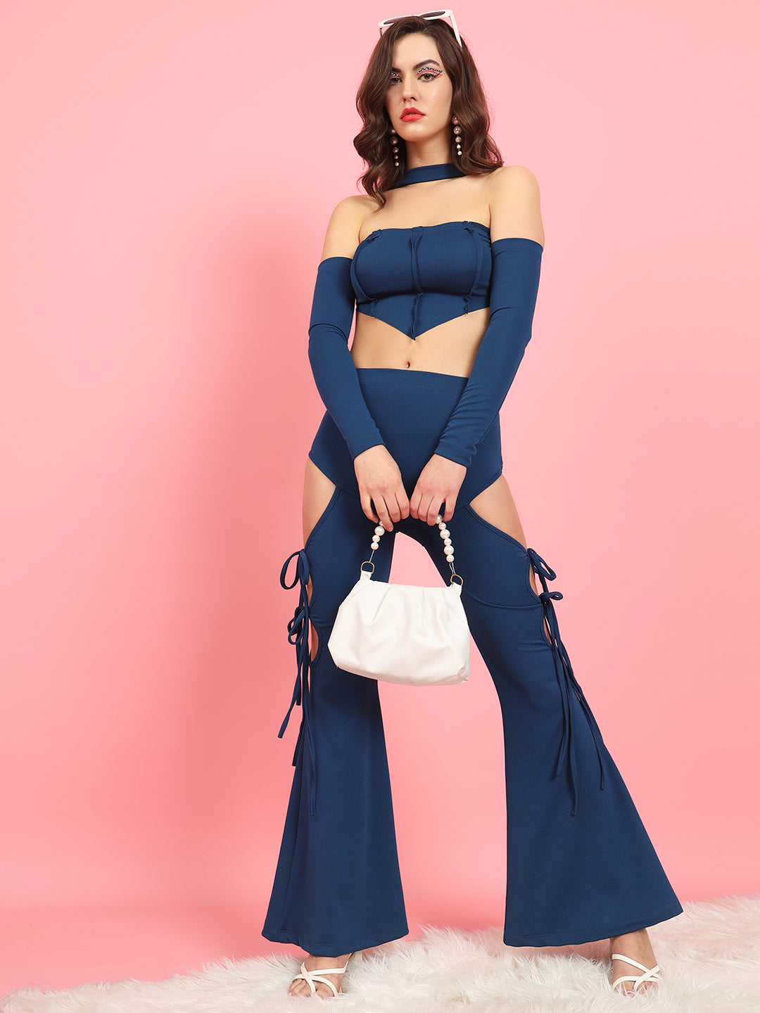 TANDUL  Women Two Piece Dress Green Dress