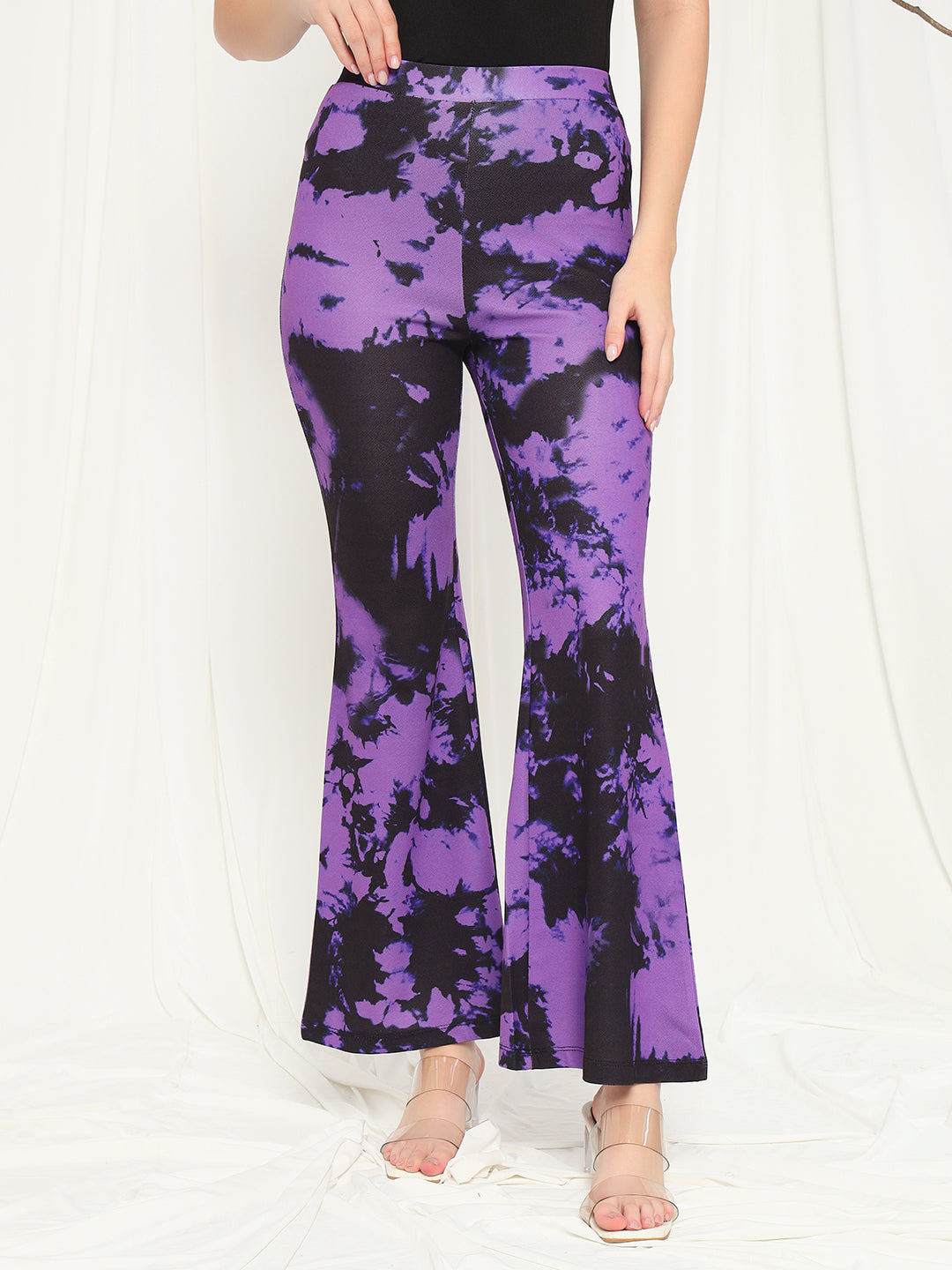 TANDUL  Women Regular Fit Purple Lycra Blend Trousers