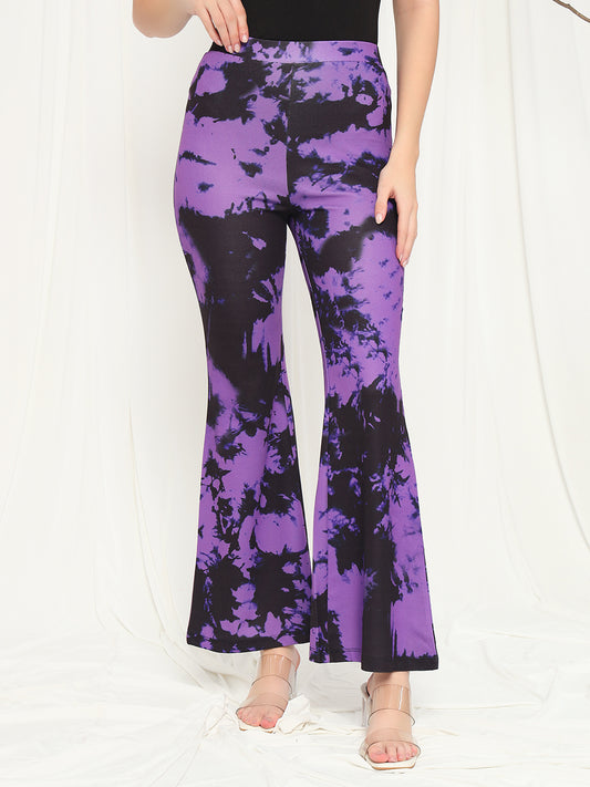 TANDUL  Women Regular Fit Purple Lycra Blend Trousers