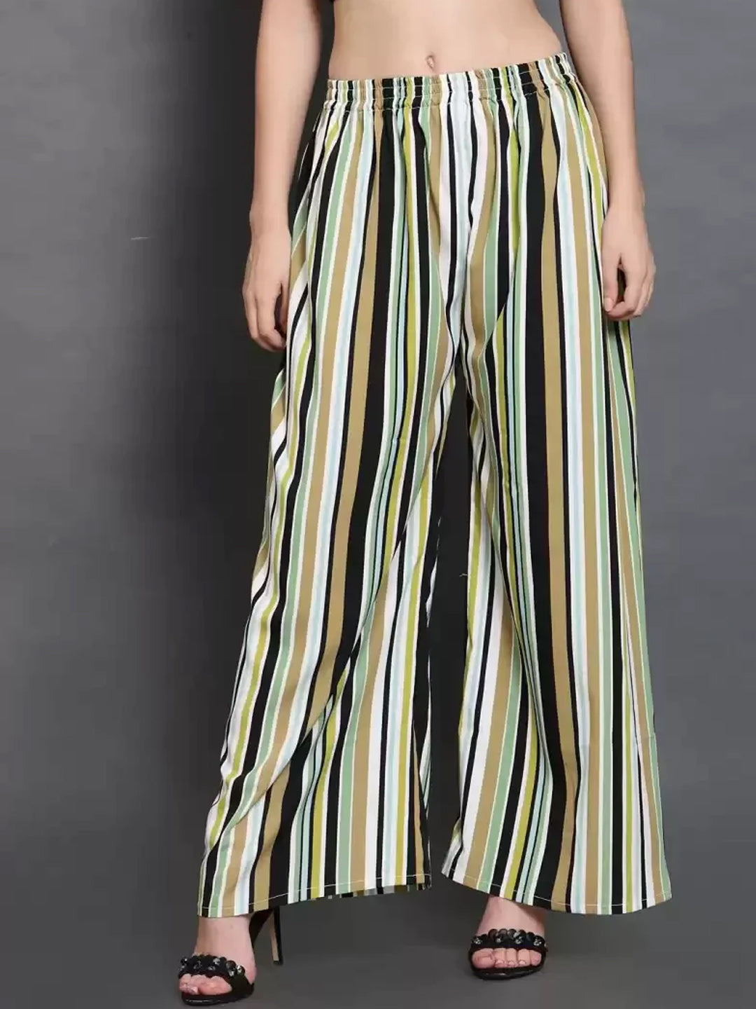 TANDUL  Regular Fit Women Multicolor Crepe Trousers