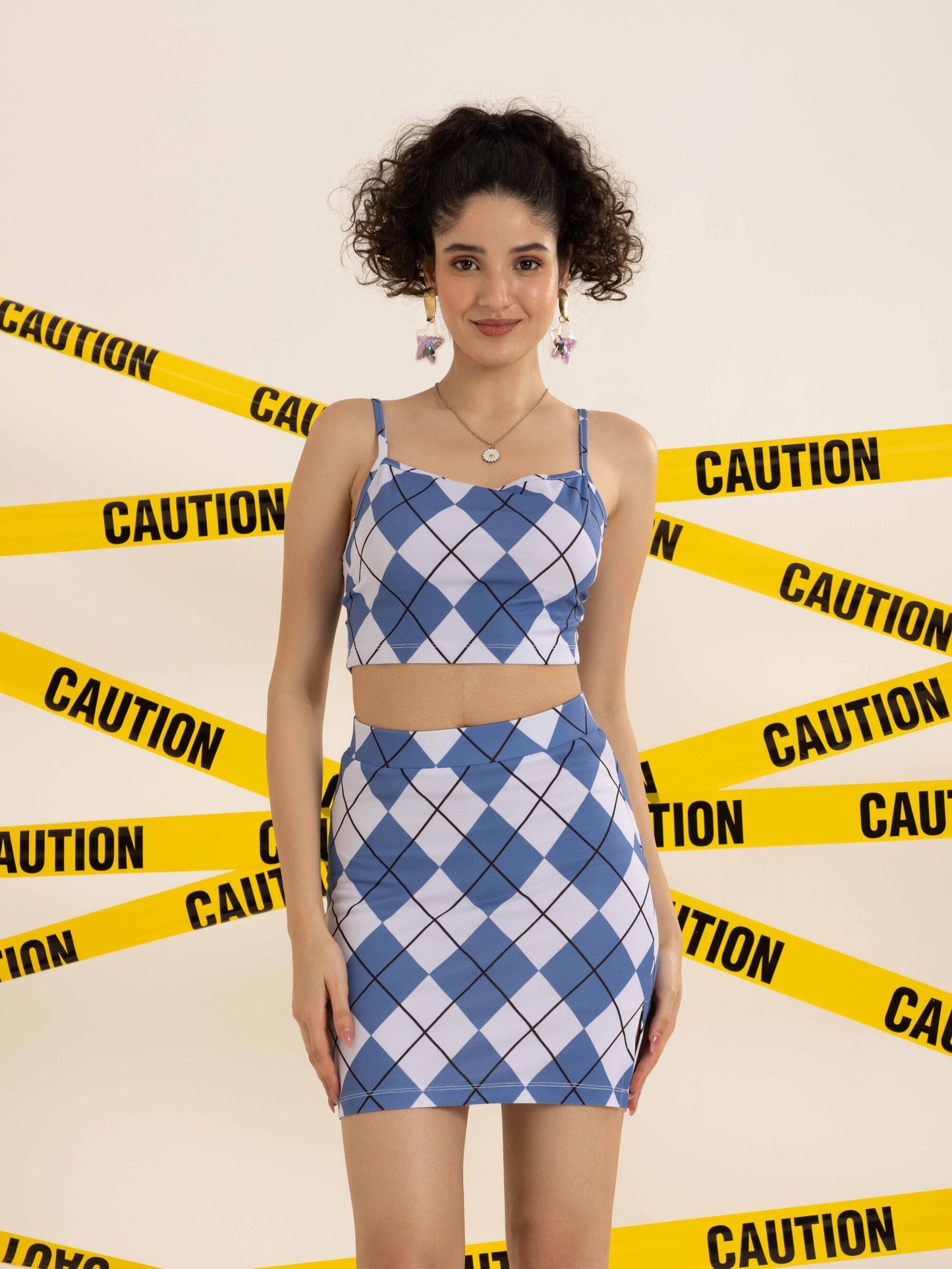 TANDUL Women Regular Fit Skyblue Printed Co-ord Set