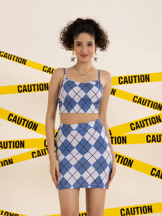 TANDUL Women Regular Fit Skyblue Printed Co-ord Set