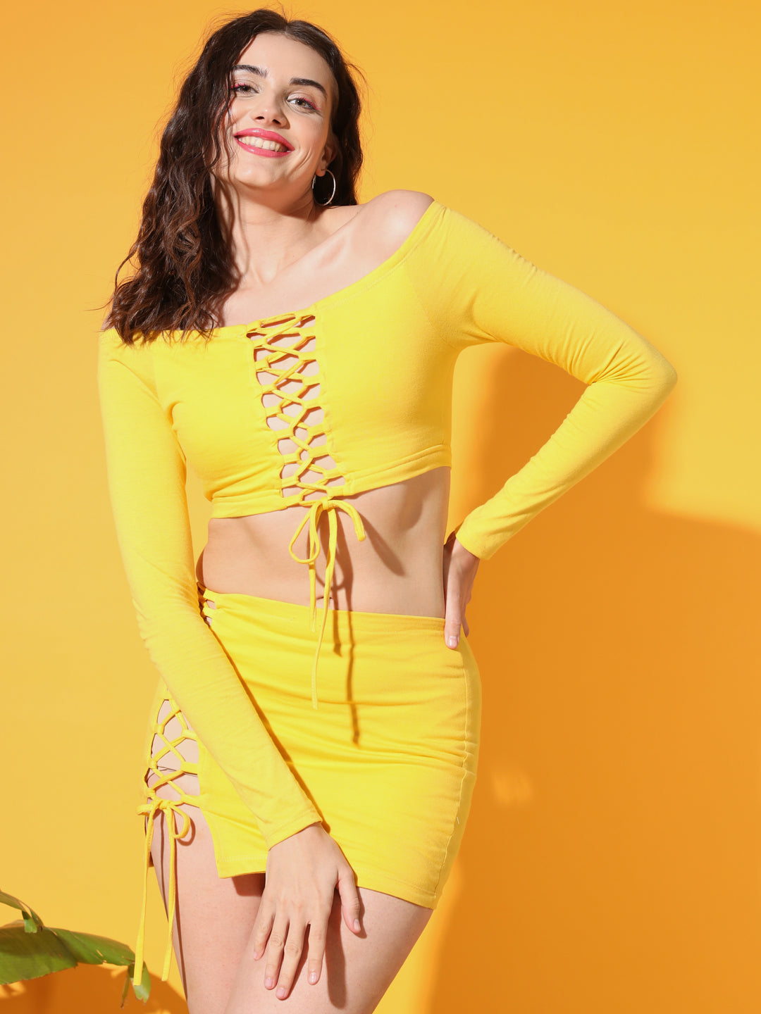 TANDUL  Women Bodycon Yellow Dress