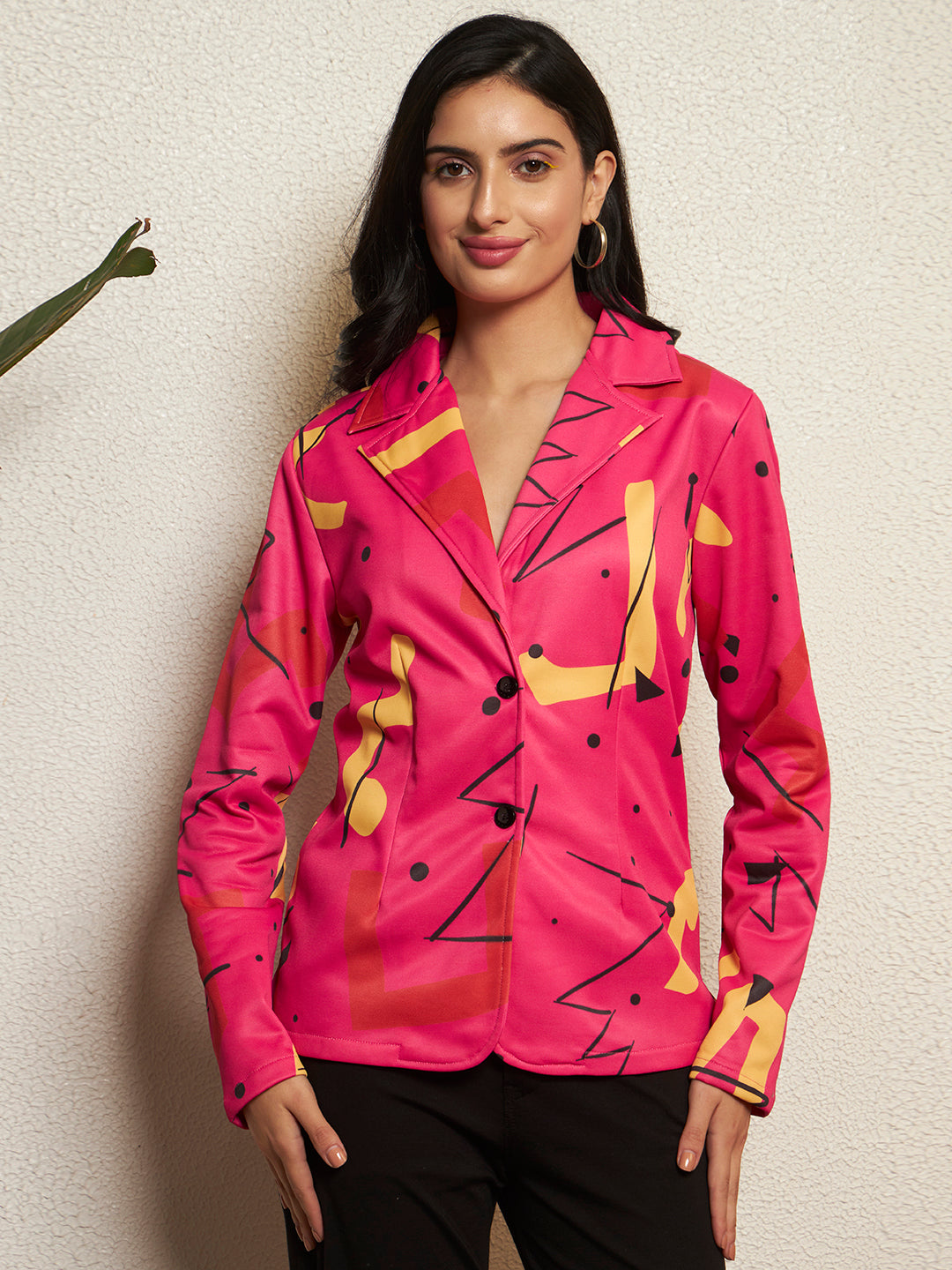 TANDUL Women Striking Pink Blazer