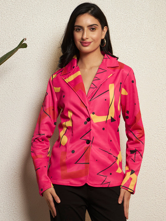 TANDUL Women Striking Pink Blazer