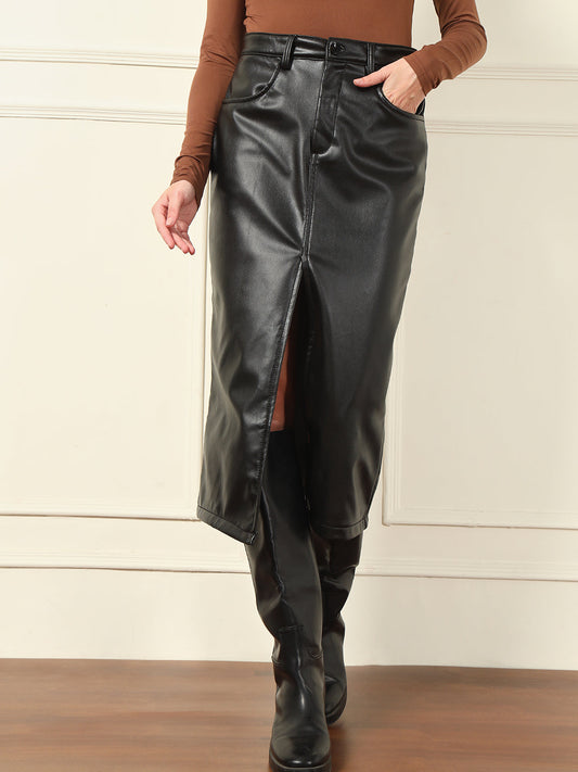 TANDUL Women Solid Tube Black Skirt
