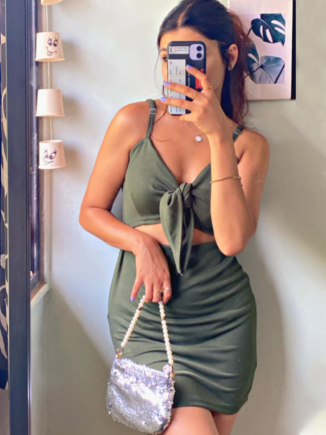 Women Bodycon Green Dress