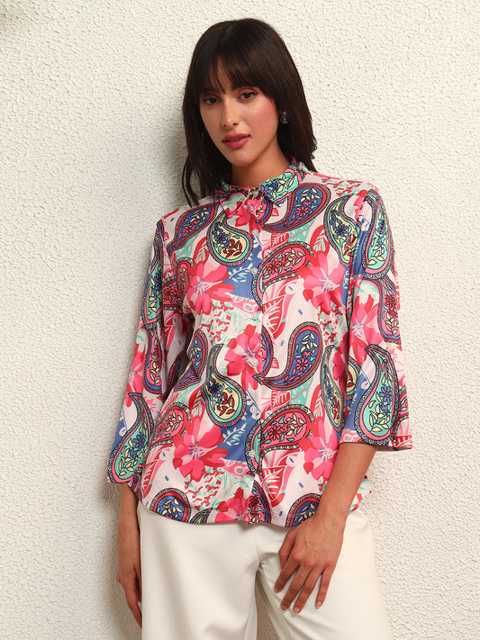 TANDUL Women Multicolor Paisley Printed Shirt