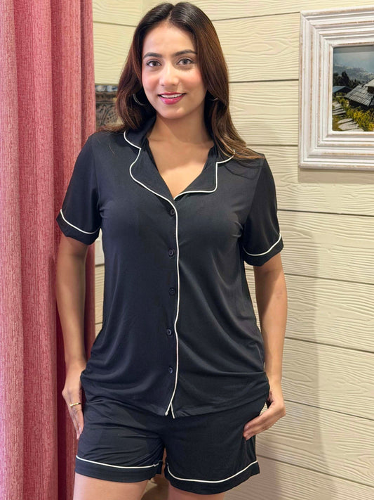 TANDUL Women Pretty Black Nightsuit