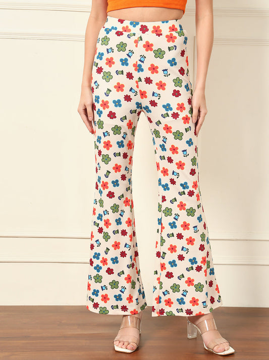 TANDUL Multicolor Floral Printed Trouser